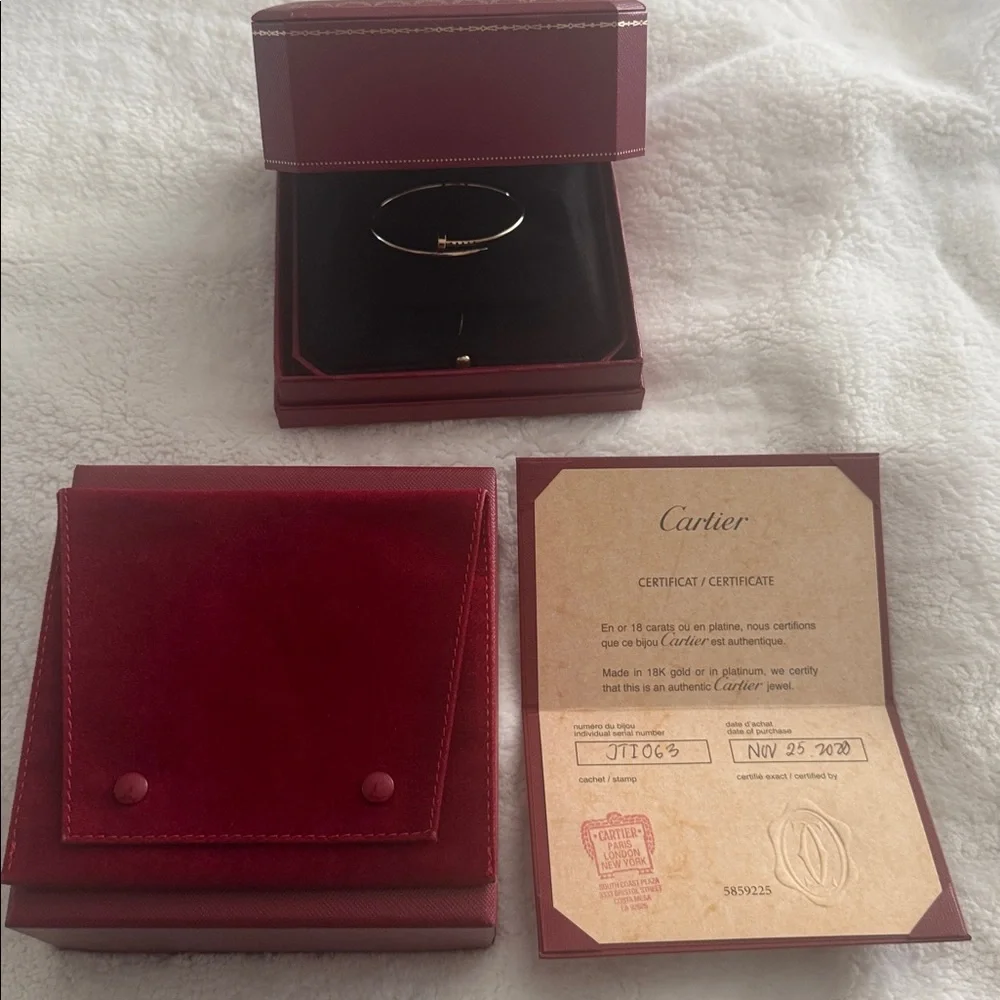 Cartier Gold and Red Boxed Women's Watch